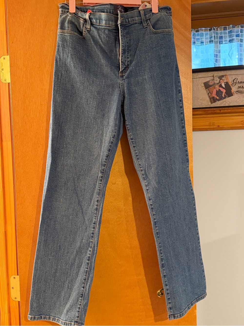 NYDJ Women's Straight-Leg Jeans in Medium Blue Wash